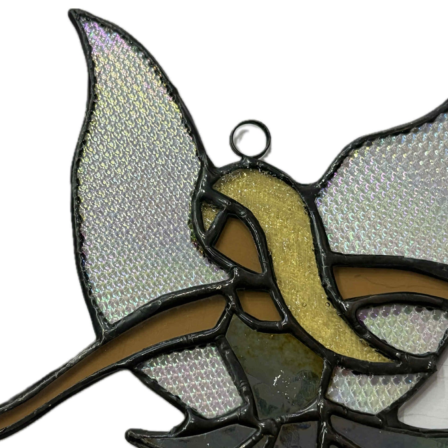 SWAN GLASS -FOREST DANCER FLOWER FAIRY - Stained Glass Ornament