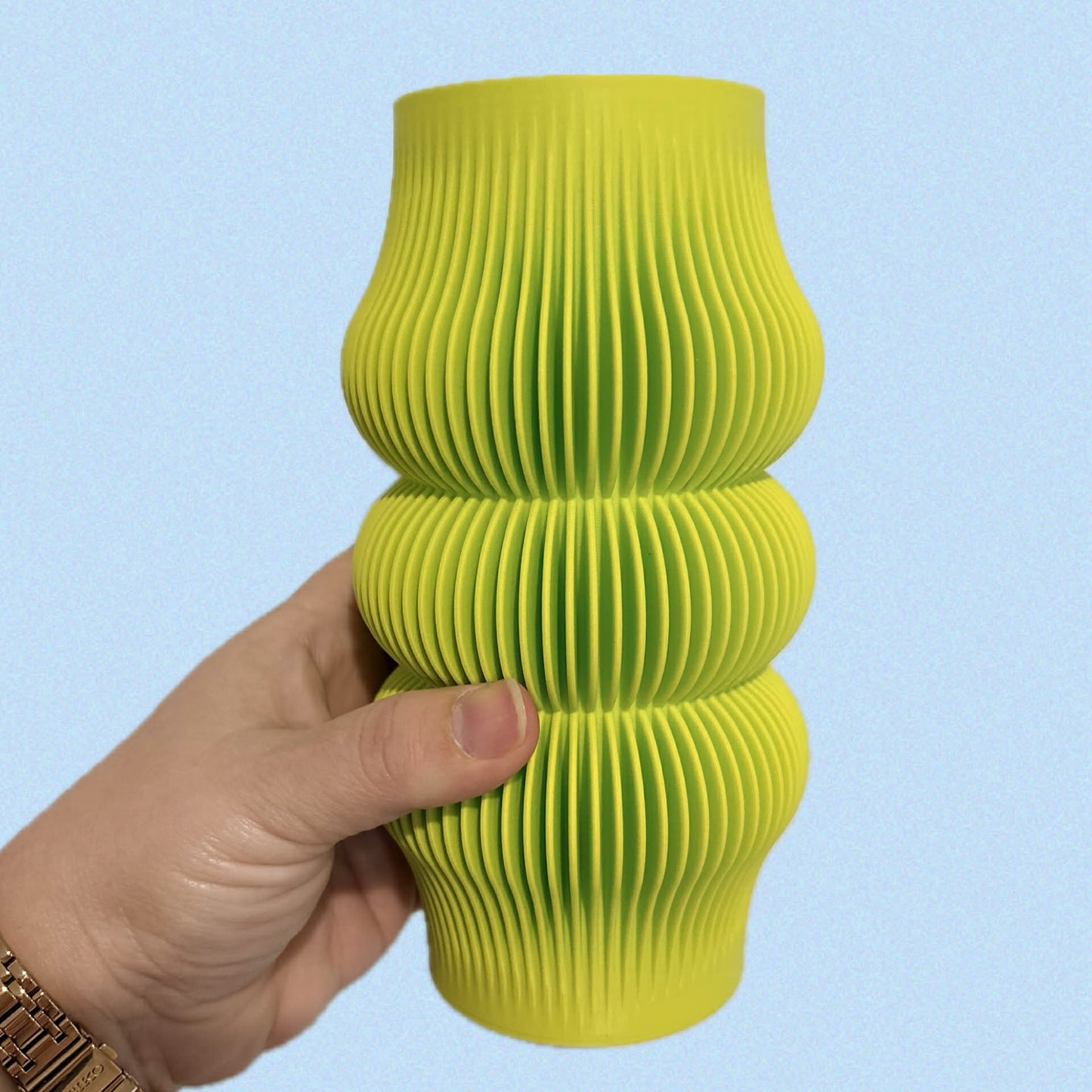 DWAYNSKI.3D - "Kruhy" Vase - Fluro Green