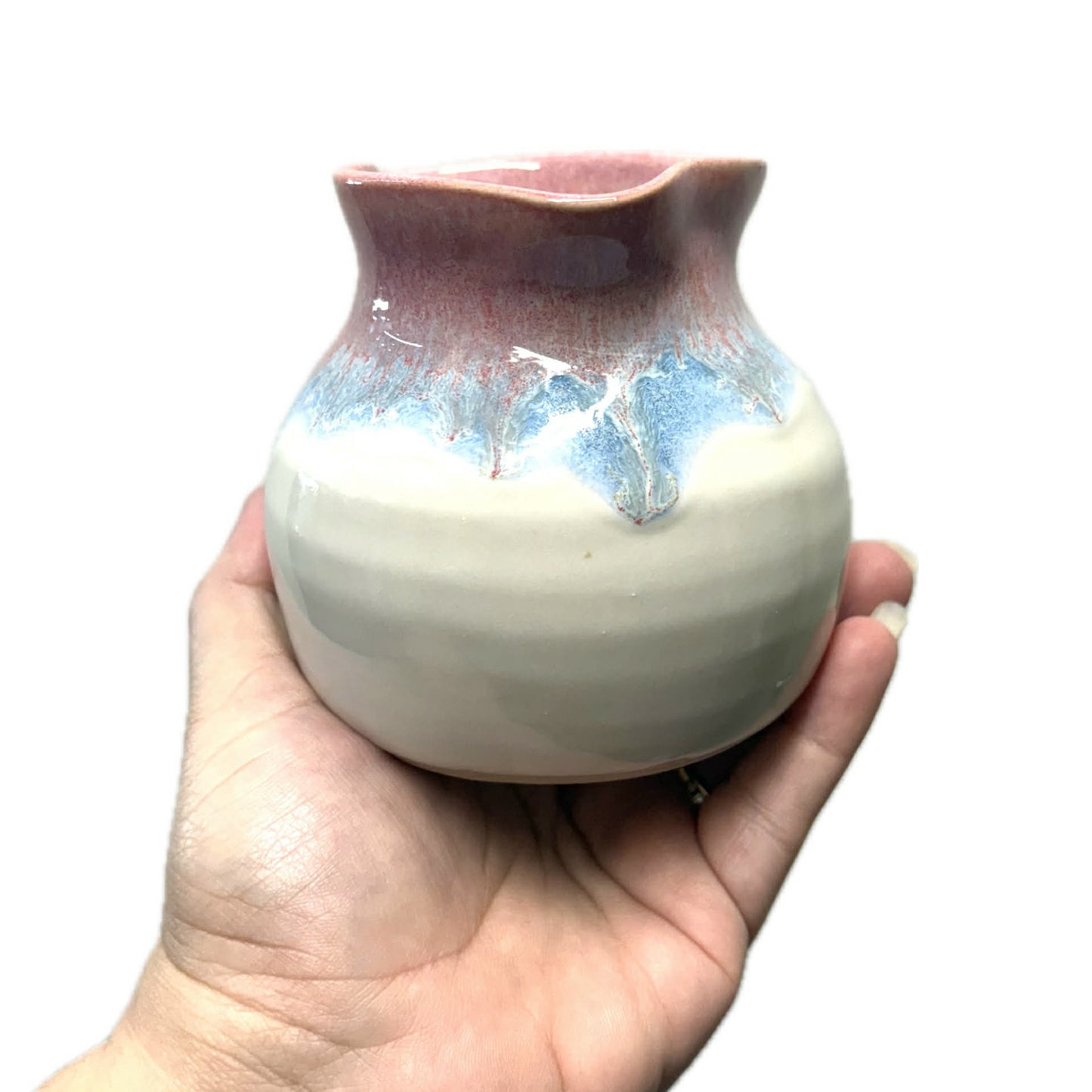 EARTH BY HAND- Pink and Blue Drizzle Vase
