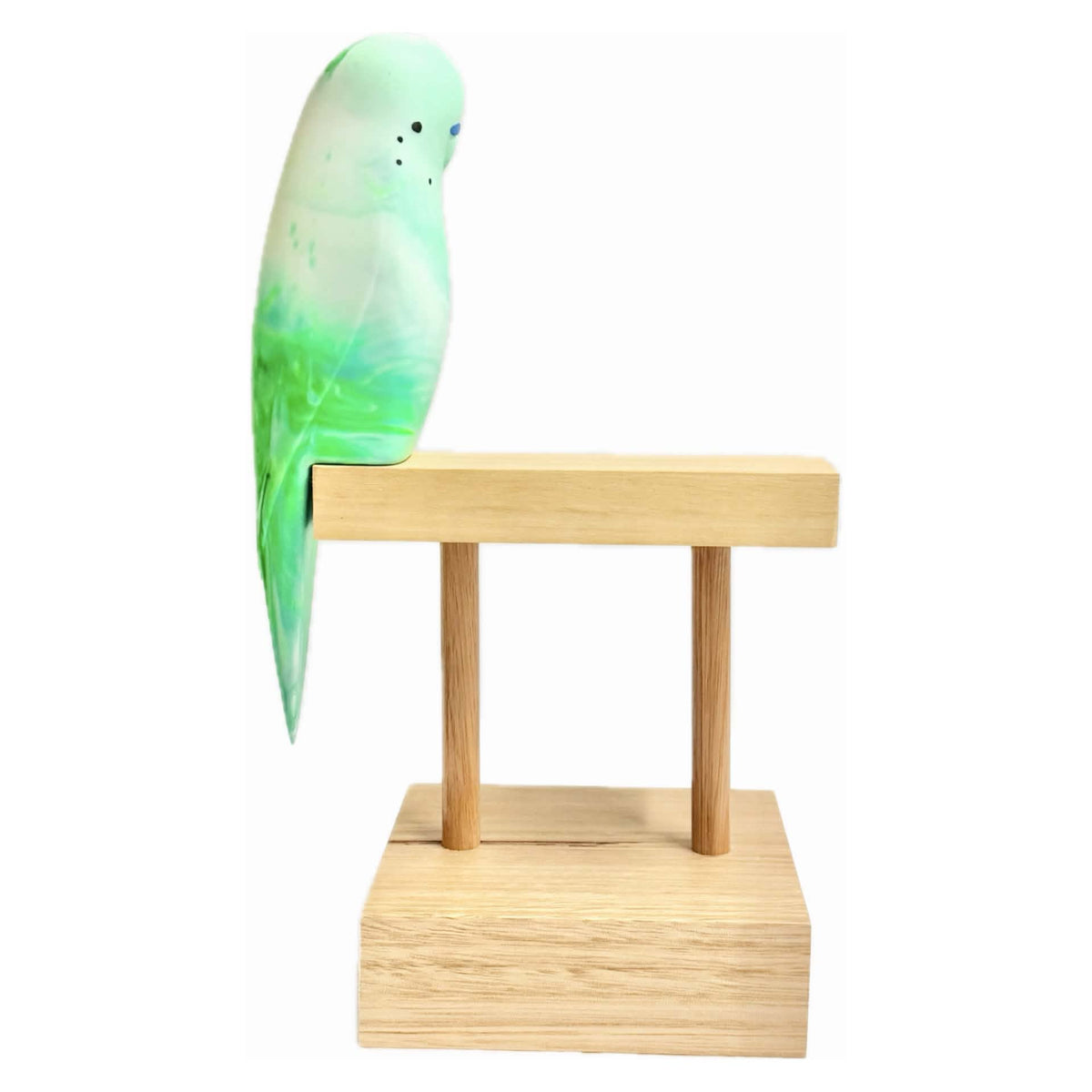 PETE CROMER - RESIN BUDGERIGAR #9 - Green Mojito Swirl