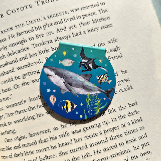 WATERCOLOURS BY CAT- Great White Shark- Australian Marine Animal Magnetic Bookmark