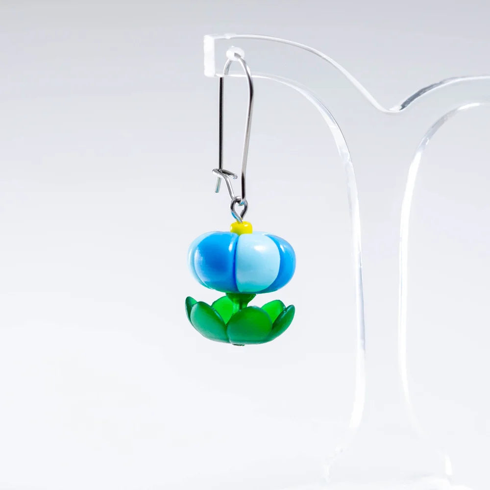 CLAIRE ISHINO- Balloon Bloom Earrings - Sky Blue