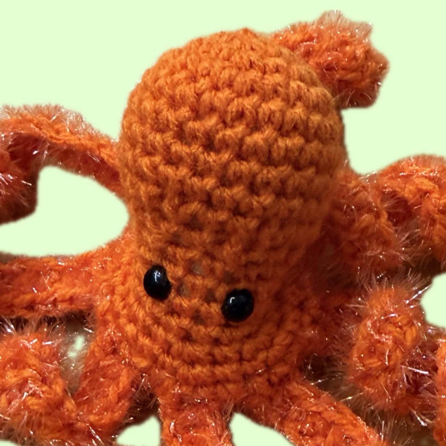 BEAKNITS- CROCHETED OCTOPUS - Orange Tinsel