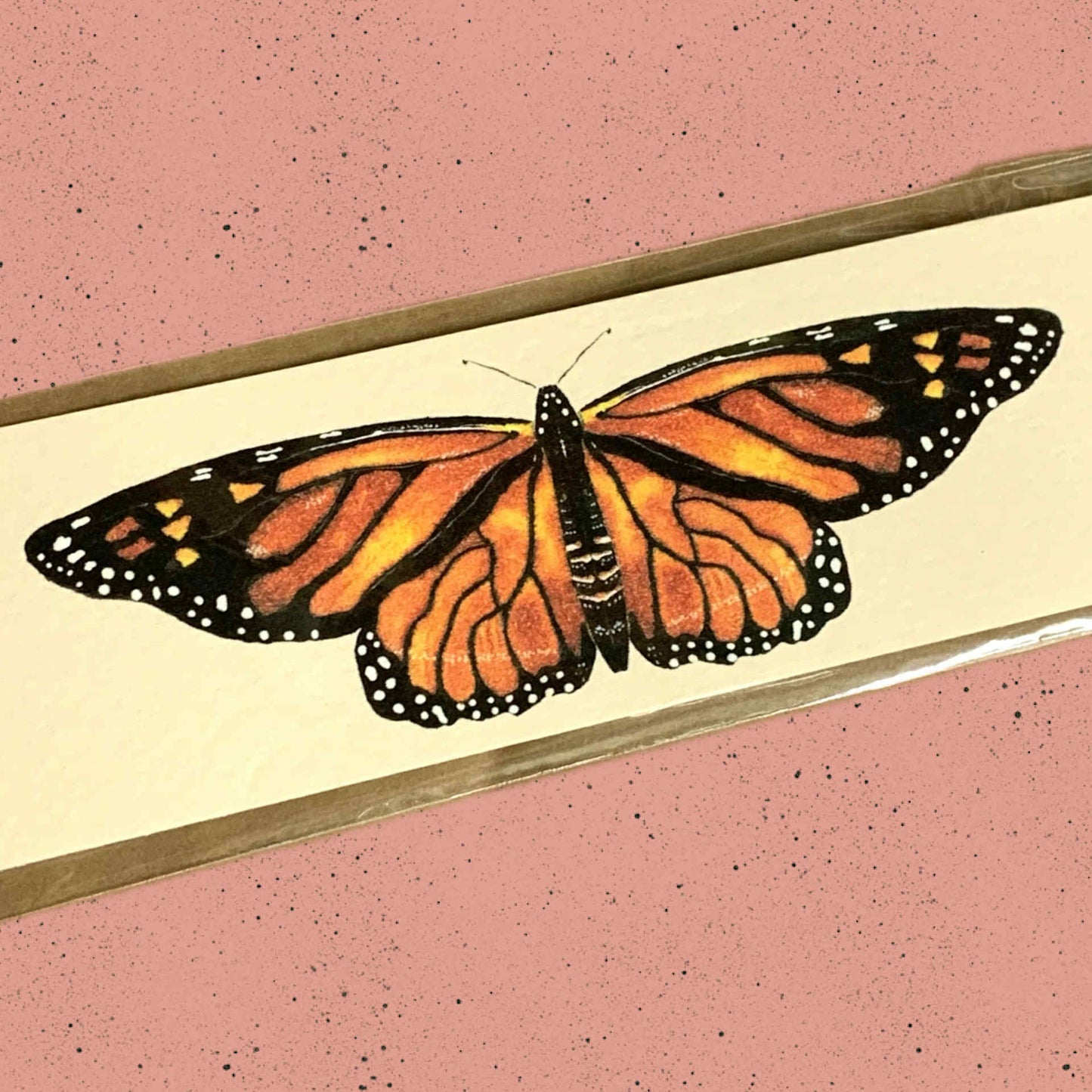 ESZTER'S CREATIONS- "Monarch Butterfly" Bookmark- Textured Paper