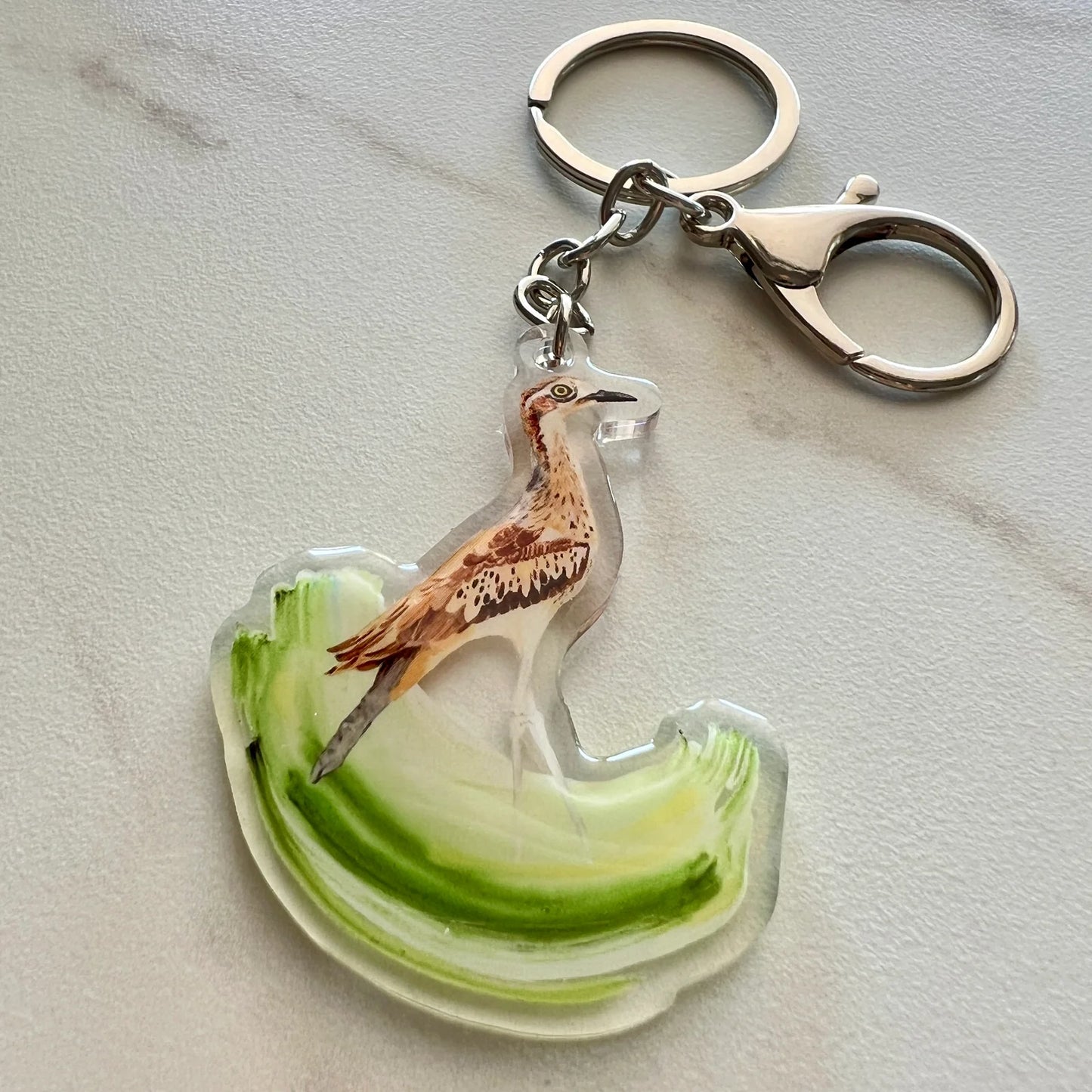 ESZTER'S CREATIONS - "Bush Stone Curlew" Acrylic Keychain