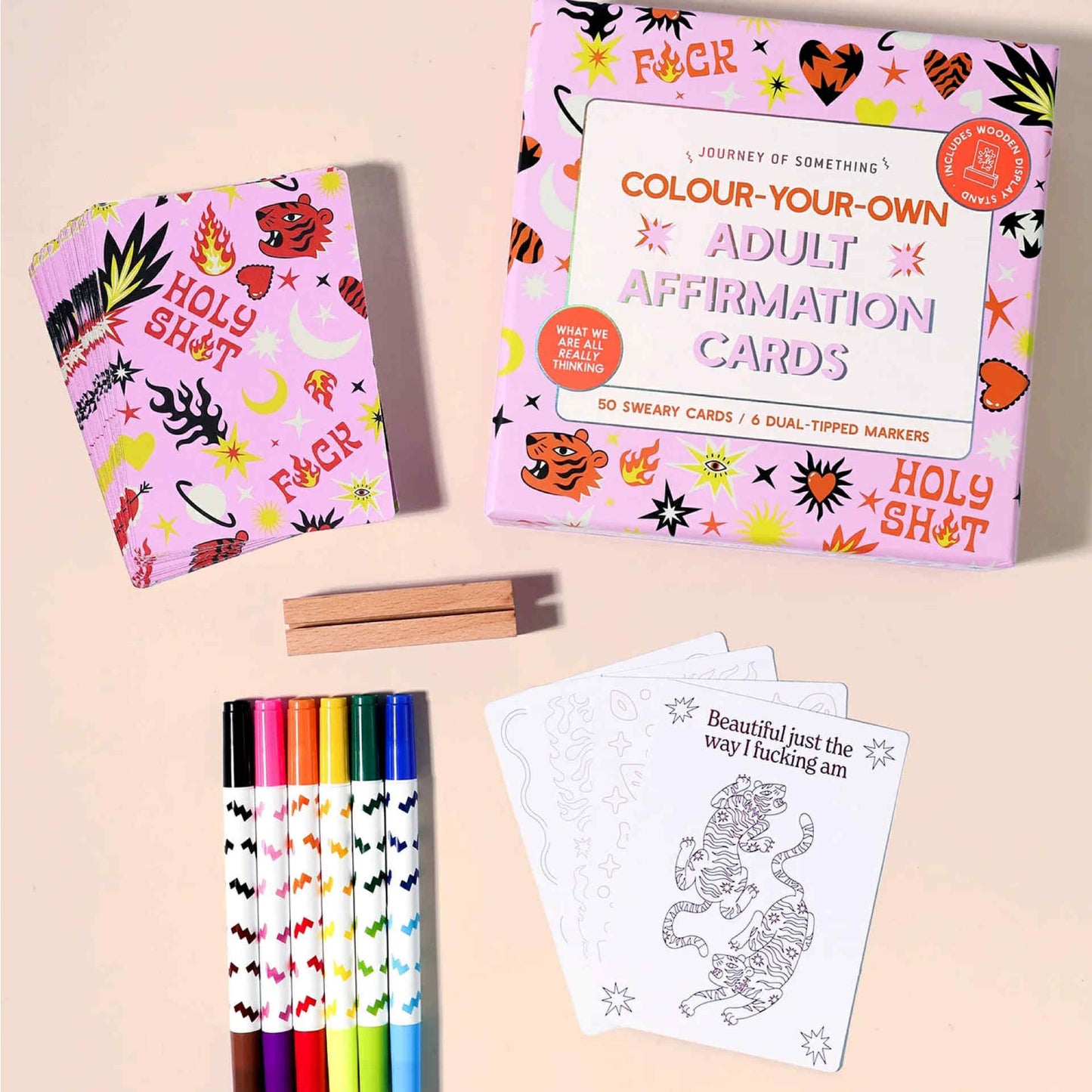 JOURNEY OF SOMETHING- COLOUR YOUR OWN ADULT AFFIRMATION CARDS