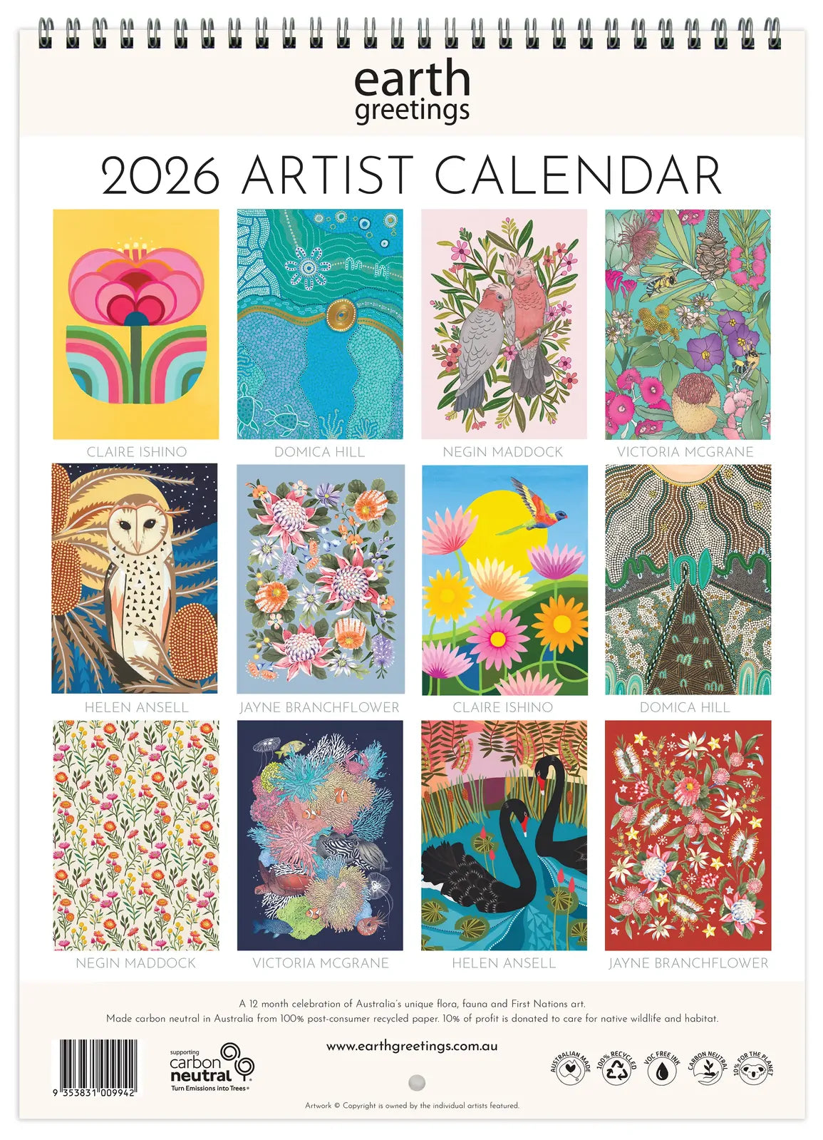 EARTH GREETINGS - 2026 CALENDAR