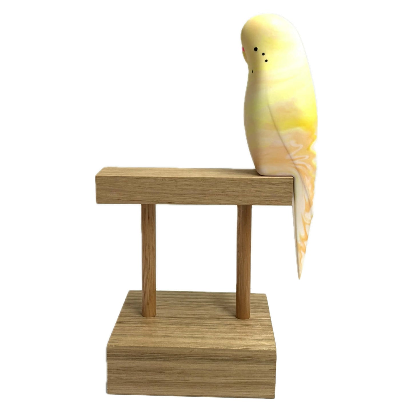 PETE CROMER - RESIN BUDGERIGAR #13 SUNSET YELLOW AND ORANGE