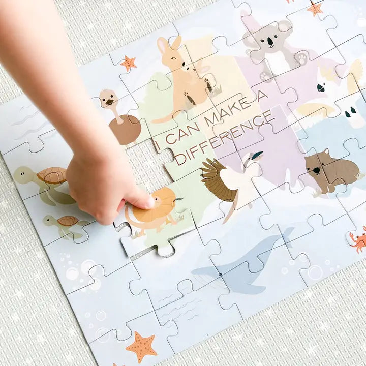 WINNIE PARKES- Australian Animals Affirmations Puzzle - Double Sided