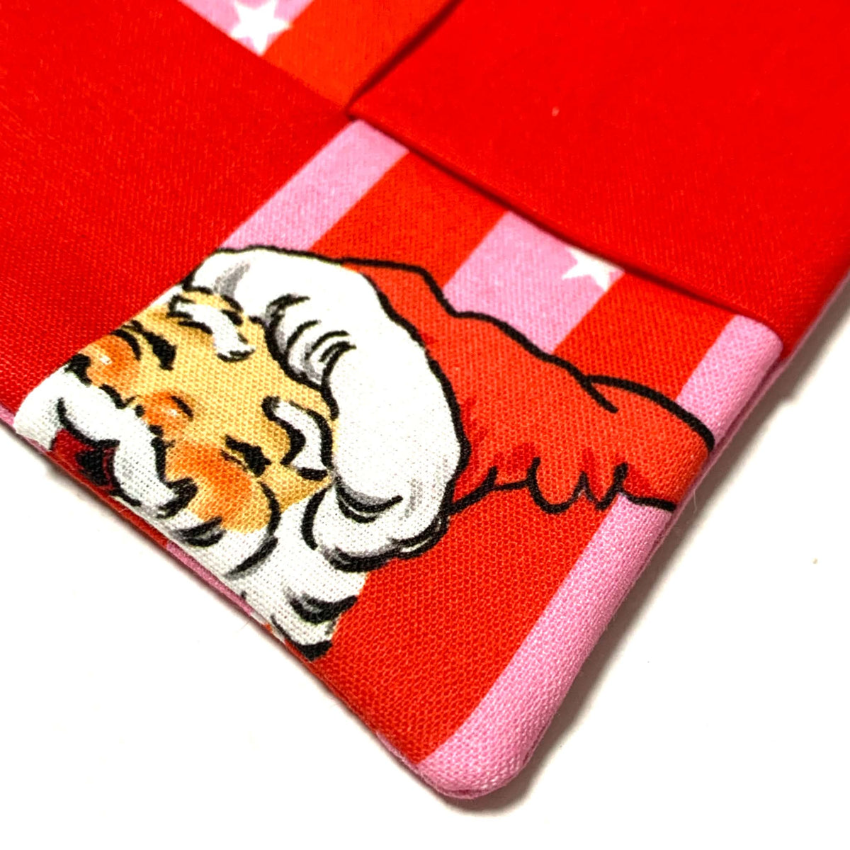 MUMMA WHOOPEE- SINGLE CHRISTMAS WINE GLASS SLIPPER/COASTERS- Vintage Santa and Red