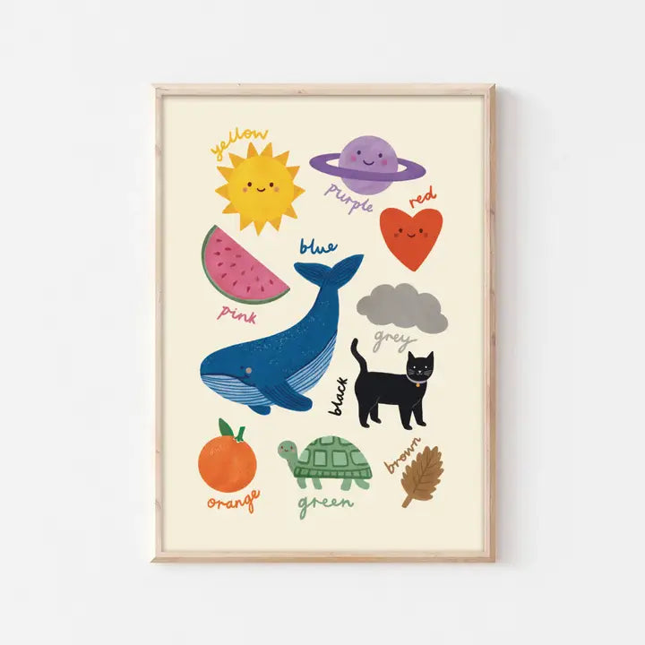 LAUREN SISSON STUDIO- Colours Print - A3 Educational Kid's Wall Art ...