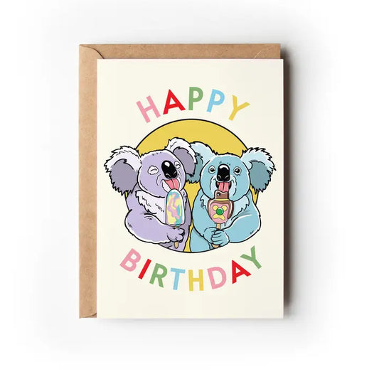 Green Mini Creative - Greeting Cards- Kool Koalas Birthday Card