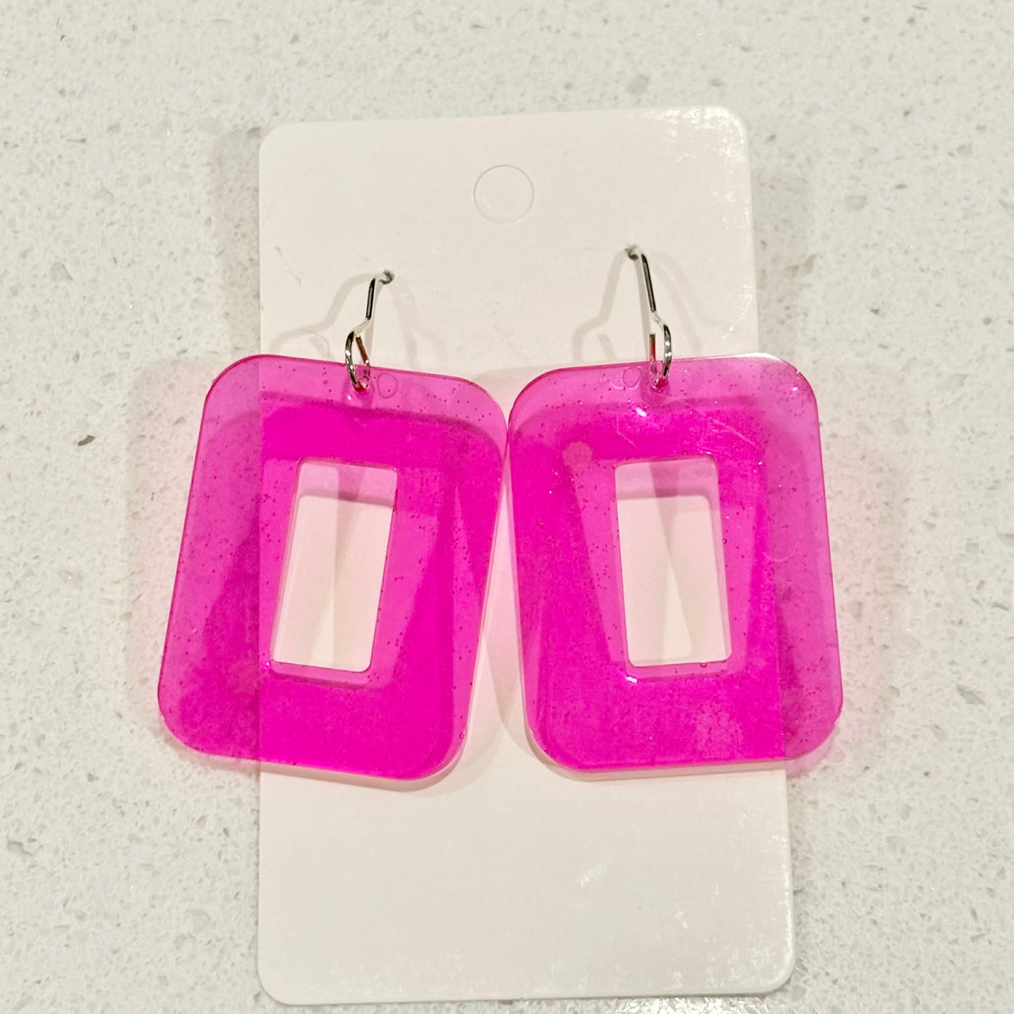 RAY BY DESIGN - Resin Earrings #3 pink