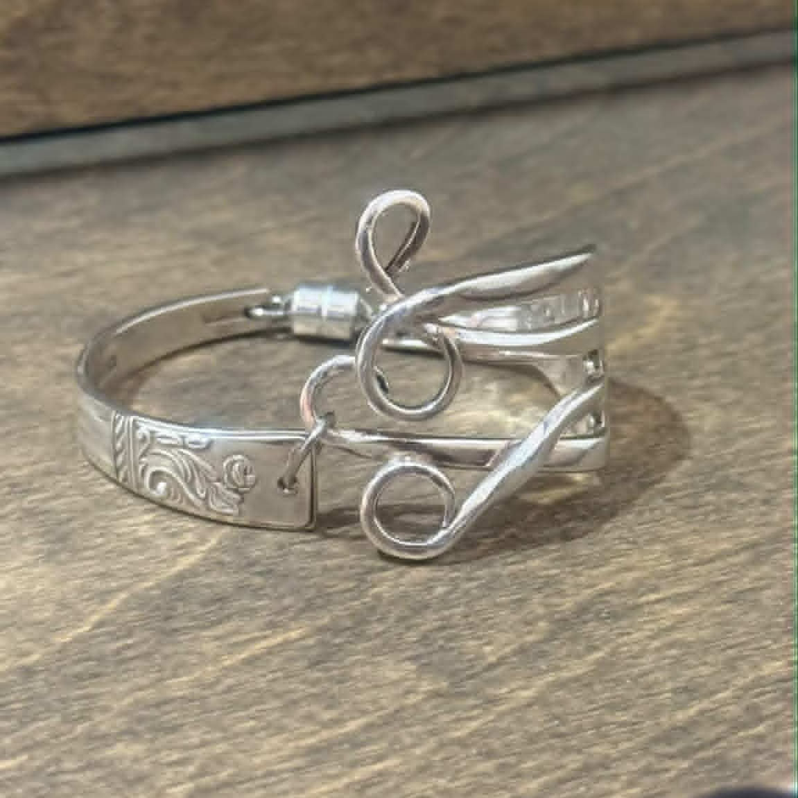MOLLY MADE- Hand Formed Fork Tines Silverware Handle Bracelet