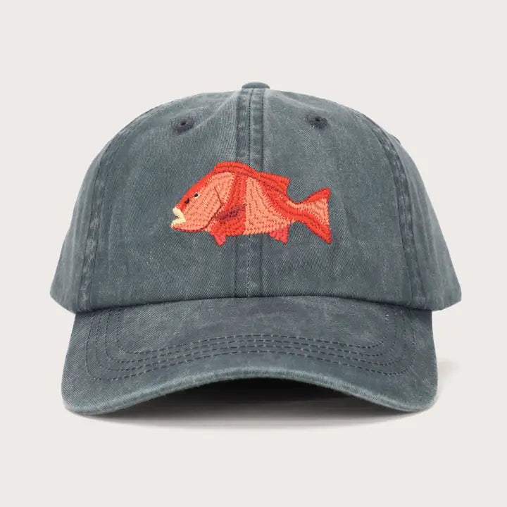 PALLION POINT - FISH LIDS - Red Emperor Cap in Steel Blue