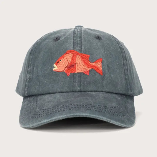 PALLION POINT - FISH LIDS - Red Emperor Cap in Steel Blue