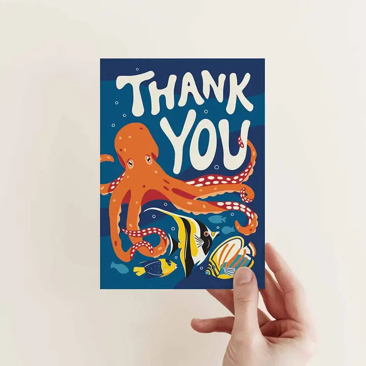 OUTER ISLAND - 'Thankyou' Octopus Greeting Card