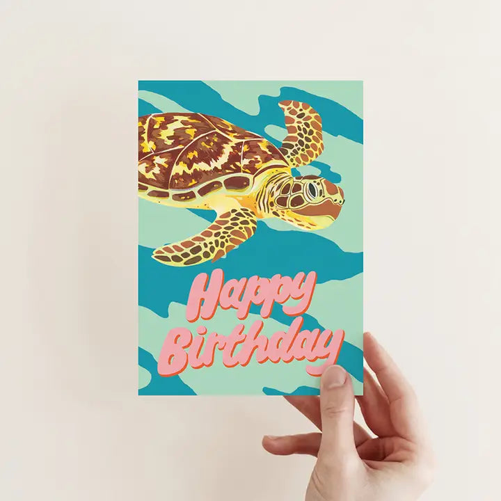 OUTER ISLAND - 'Happy Birthday' Turtle Greeting Card