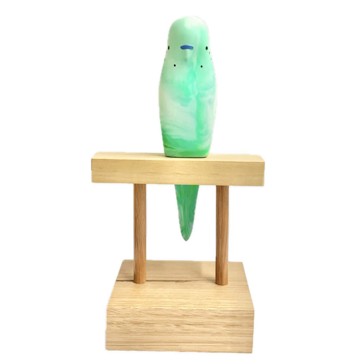 PETE CROMER - RESIN BUDGERIGAR #9 - Green Mojito Swirl