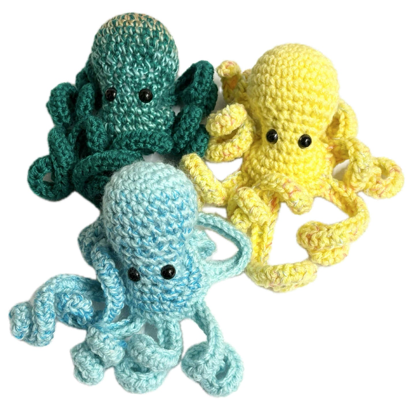 BEAKNITS- CROCHETED OCTOPUS - green dappled