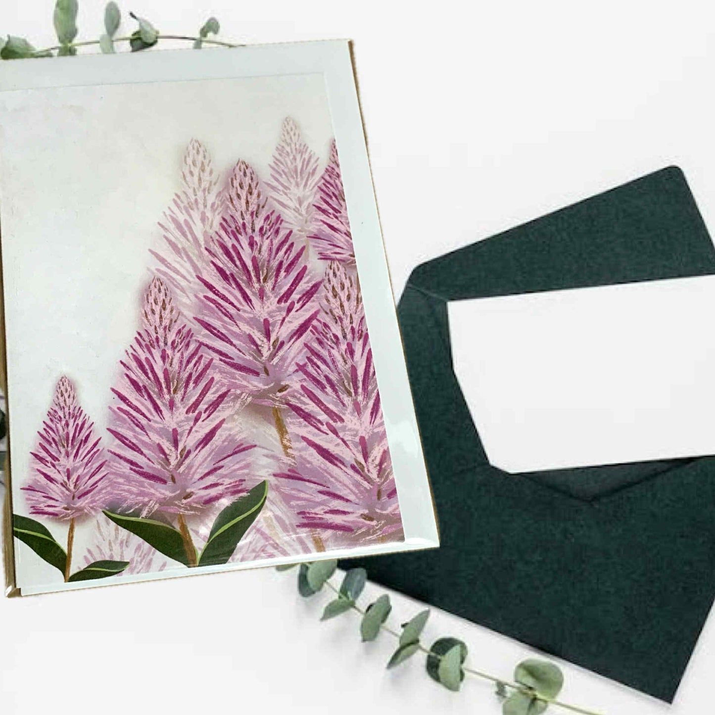 ESZTER'S CREATIONS- "Mulla Mulla Flower"- Greeting Card