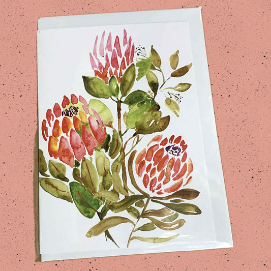 ESZTER'S CREATIONS- "Protea"- Greeting Card