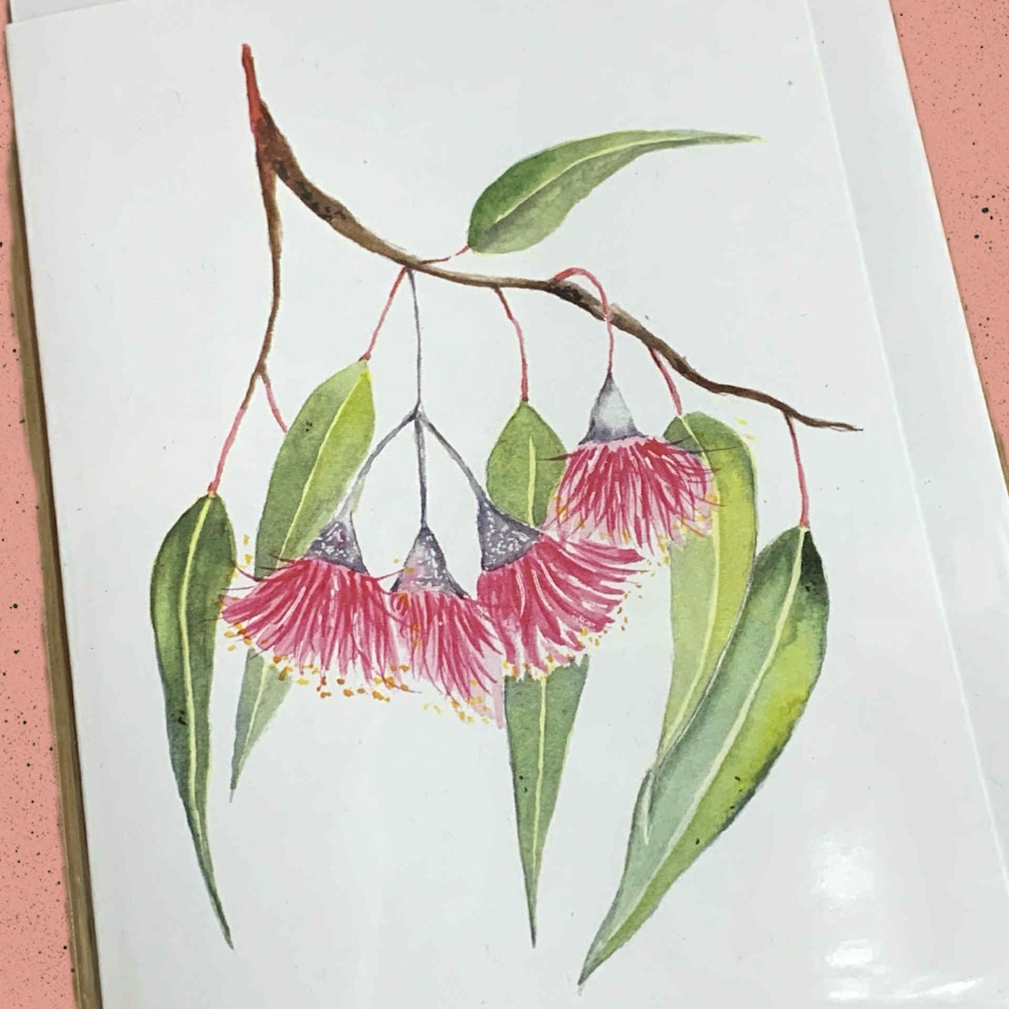 ESZTER'S CREATIONS- "Silver Princess Eucalyptus"- Greeting Card