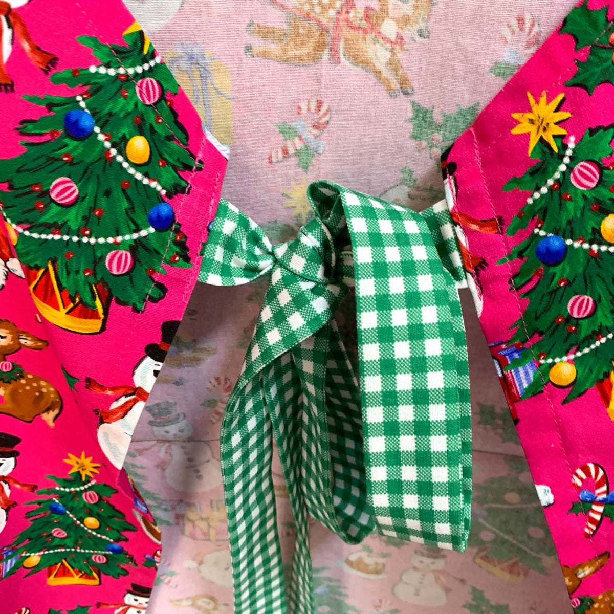 MUMMA WHOOPEE - "Joyful Christmas" (pink) Christmas Apron