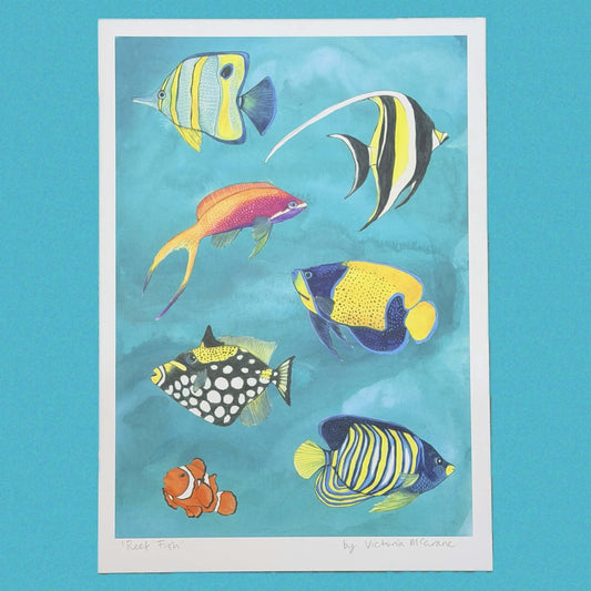 THE SCENIC ROUTE - "REEF FISH"- A3 ART PRINT