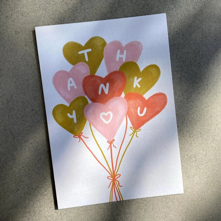 LAUREN SISSON STUDIO- "Thank You Balloons" Greeting Card