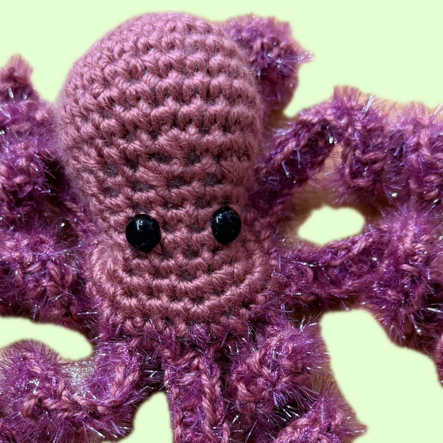 BEAKNITS- CROCHETED OCTOPUS - Plum Tinsel