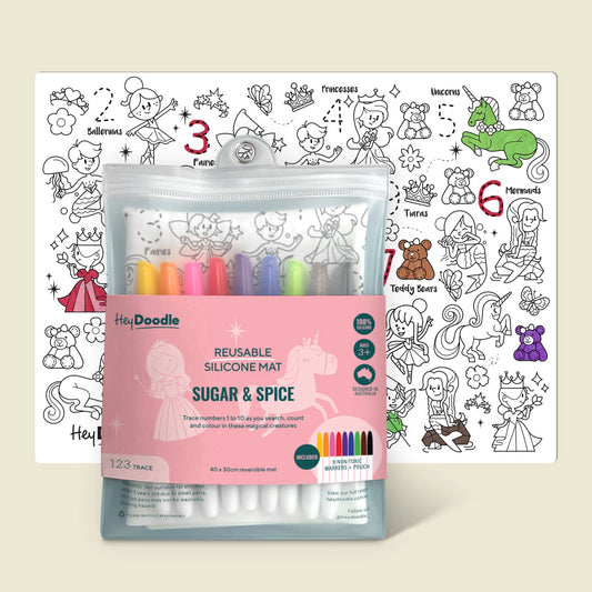 HEY DOODLE - SUGAR AND SPICE - Classic Colouring & Doodle Mat