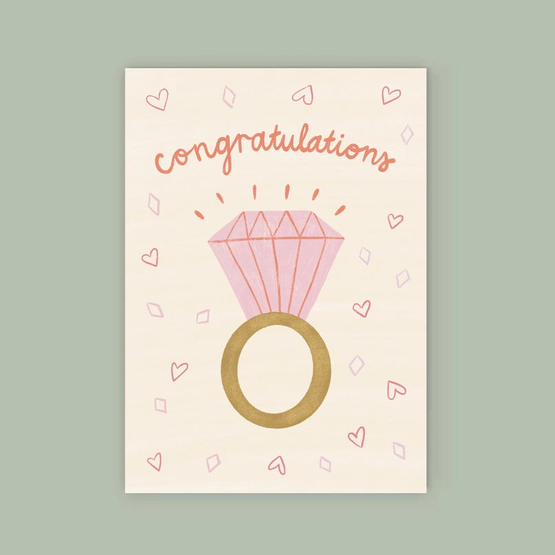 LAUREN SISSON STUDIO- "Congratulations Ring" Engagement Card