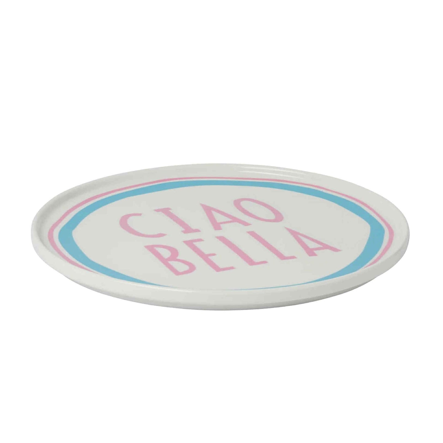In The Roundhouse - Blue "Ciao Bella" Plate