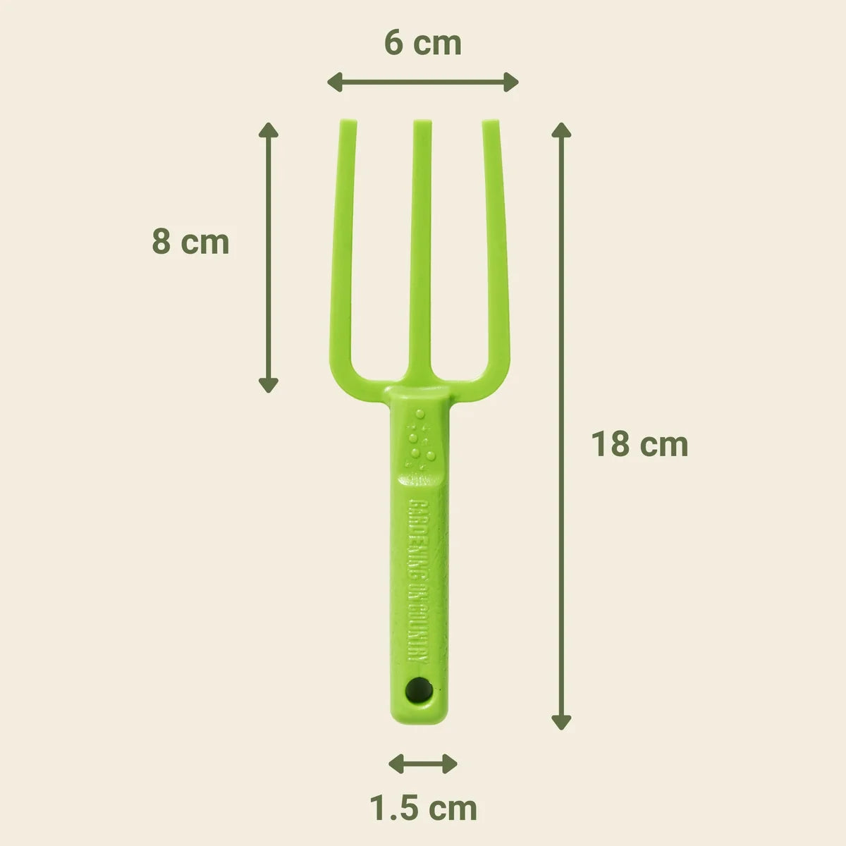 GARDENING ON COUNTRY - Chicky Kids Garden Fork Ulysses Blue — Recycled Plastic, Australian Made