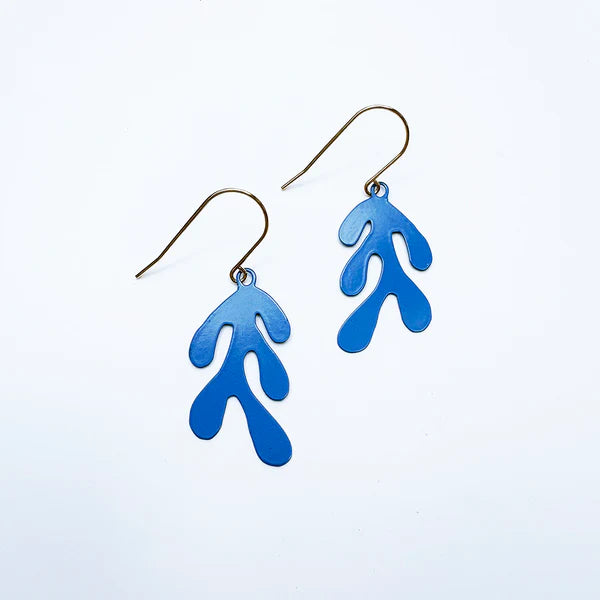 DENZ & CO - Mini Matisse Shapes in Cobalt Blue - DANGLE EARRINGS