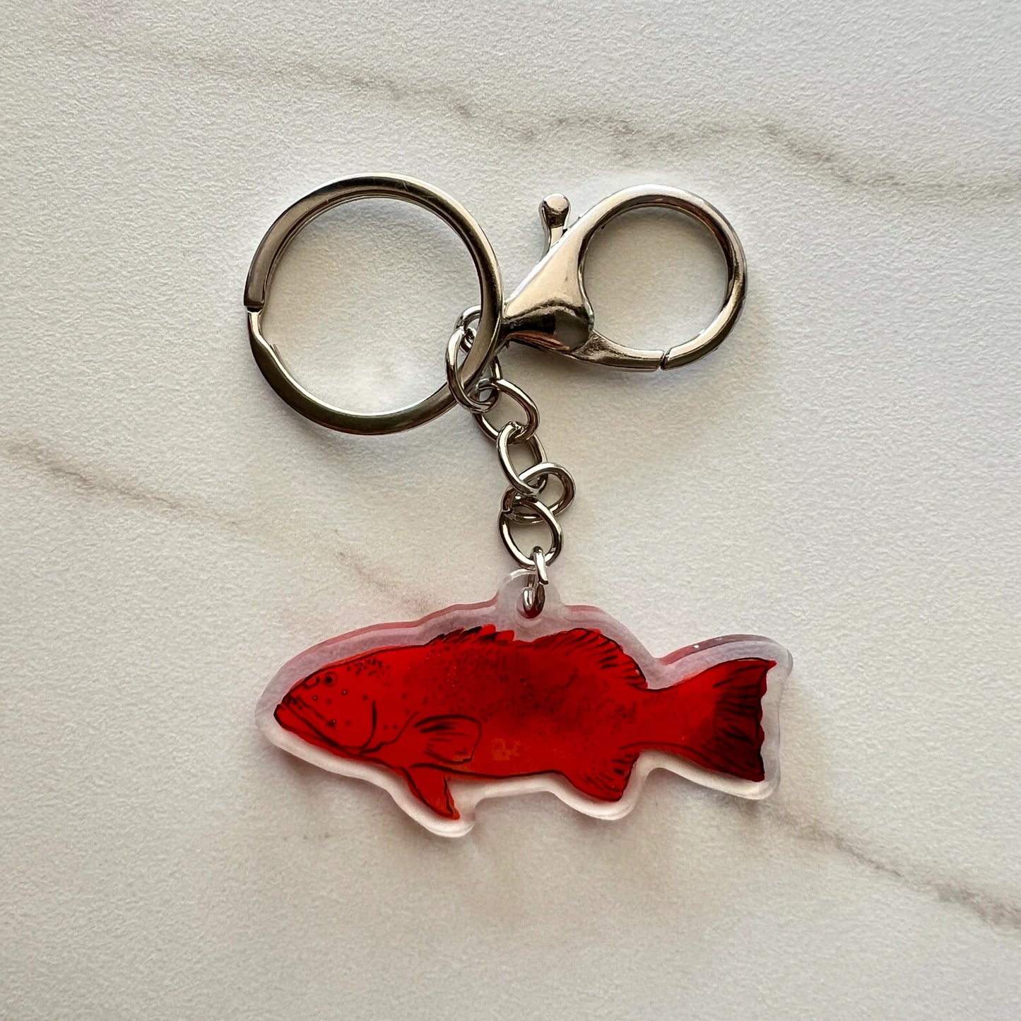 ESZTER'S CREATIONS - "Coral Trout" Acrylic Keychain