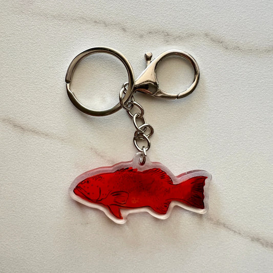 ESZTER'S CREATIONS - "Coral Trout" Acrylic Keychain