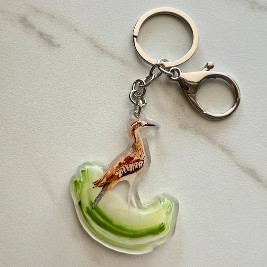 ESZTER'S CREATIONS - "Bush Stone Curlew" Acrylic Keychain