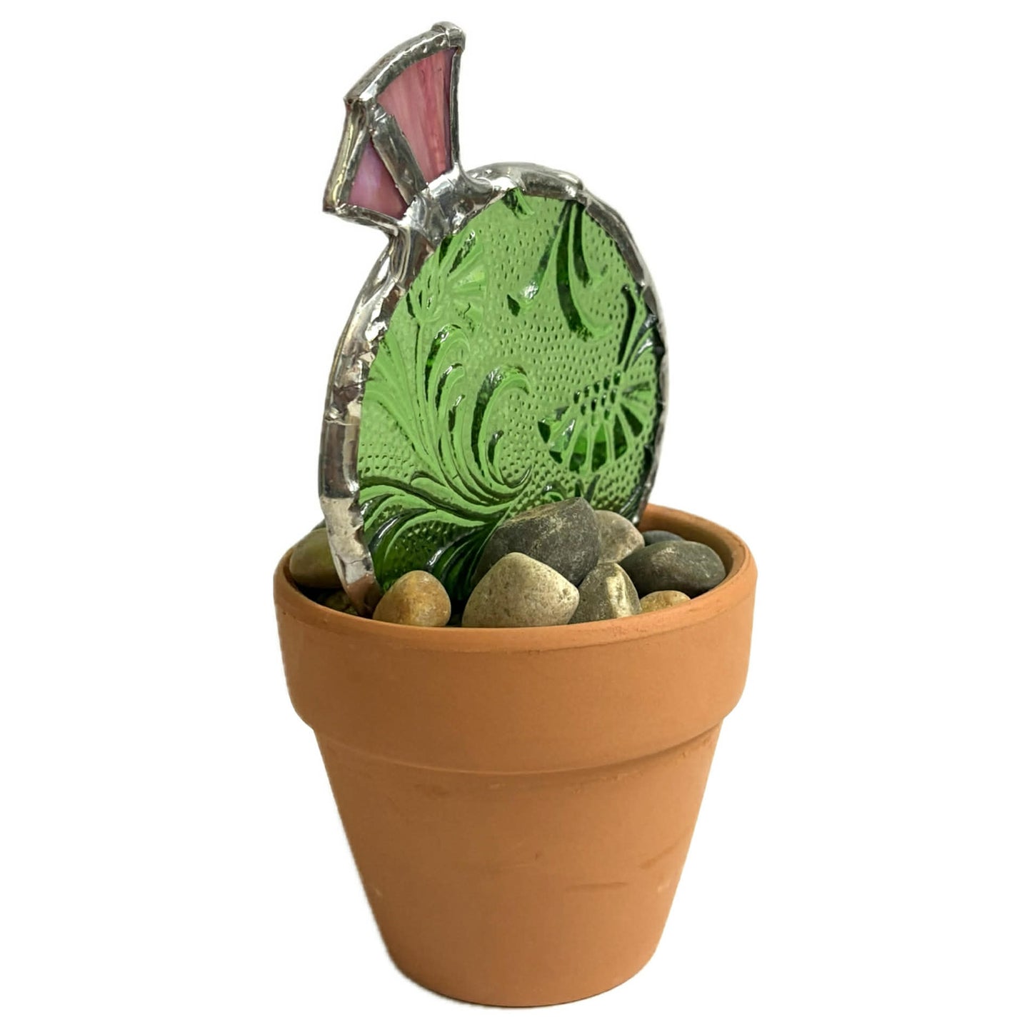 SWAN GLASS - SUCCULENT - STAINED GLASS ORNAMENT #1