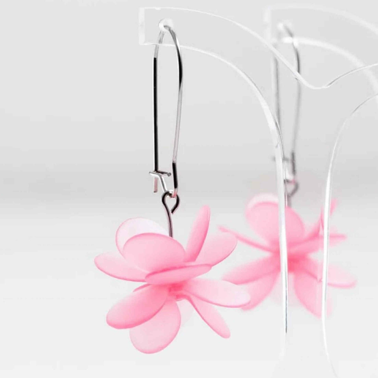CLAIRE ISHINO- Botanical Peach Pink Blossum Earrings