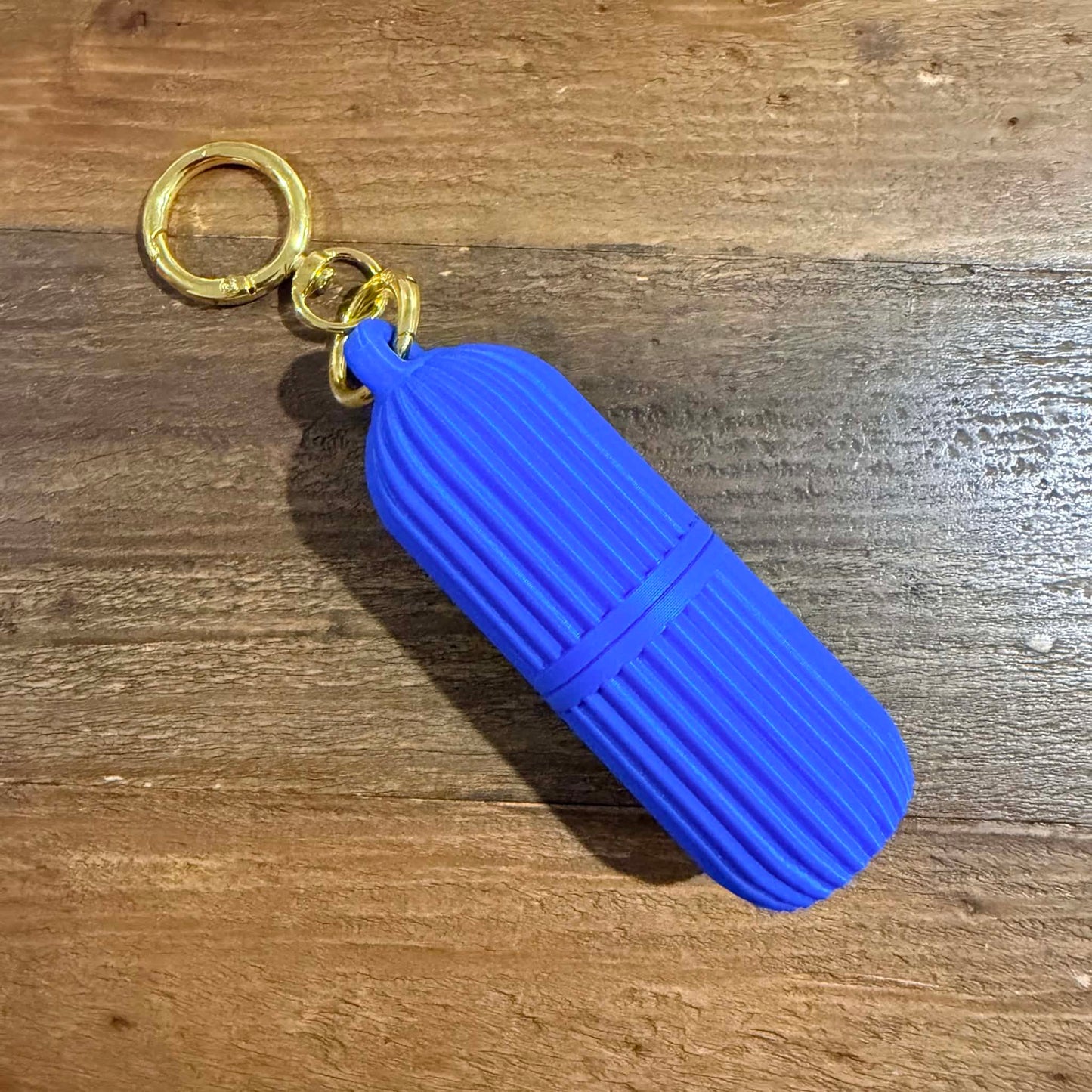 DWAYNSKI.3D - ROYAL BLUE - LIPPIA Lip Balm/Lipstick Holder Keychain