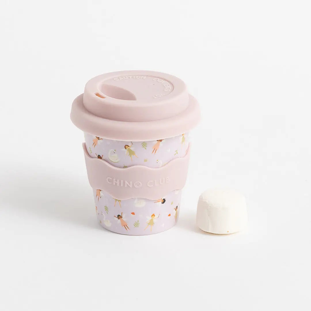CHINO CLUB- Kids 4oz Reusable Babychino Cup- Fairy