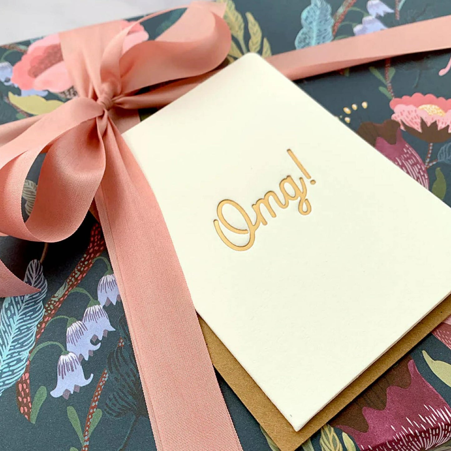 BESPOKE LETTERPRESS - "OMG" Greeting Card