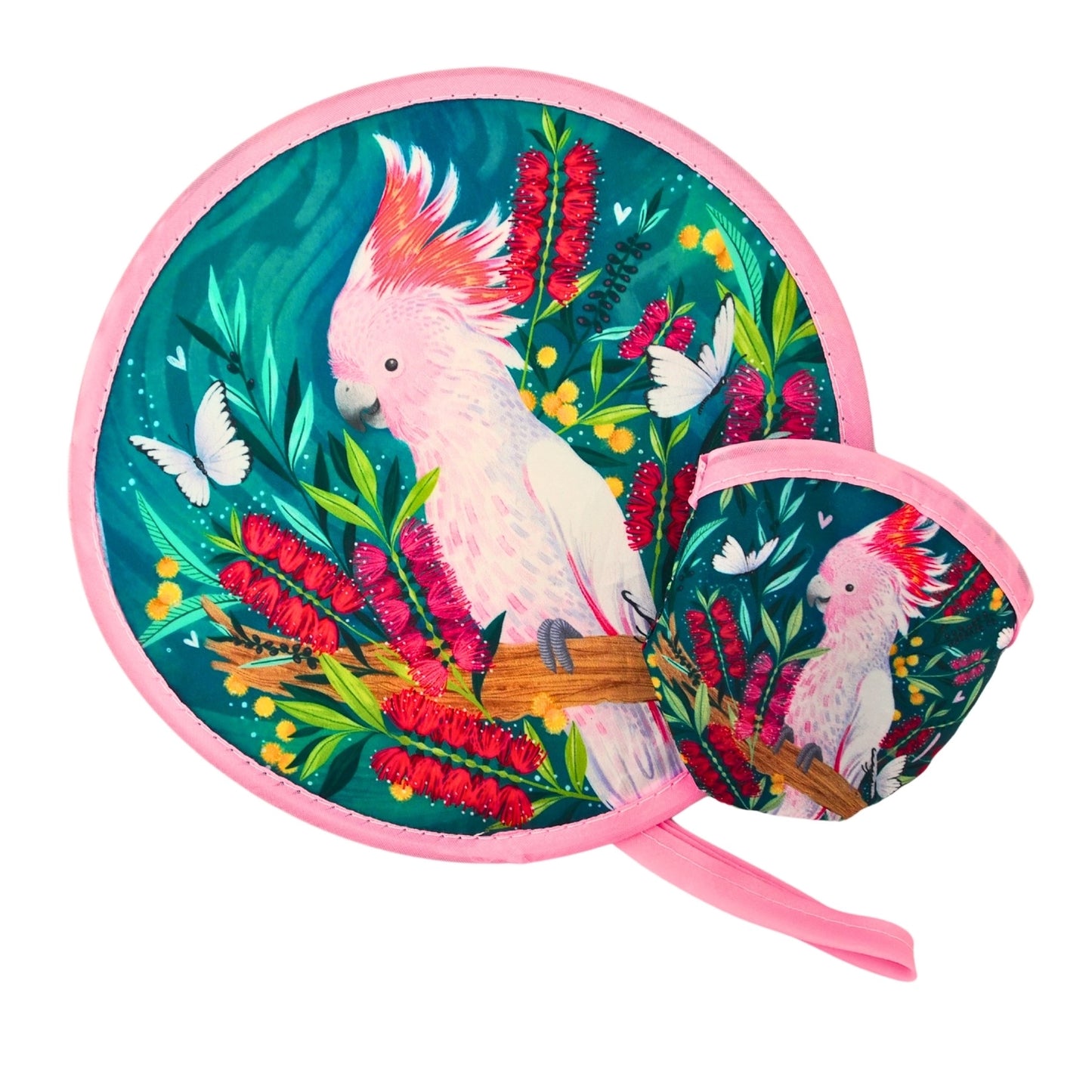 DIESEL AND DUTCH - BLUSHING PINK COCKATOO - AUSTRALIAN BLISS TWIST FAN