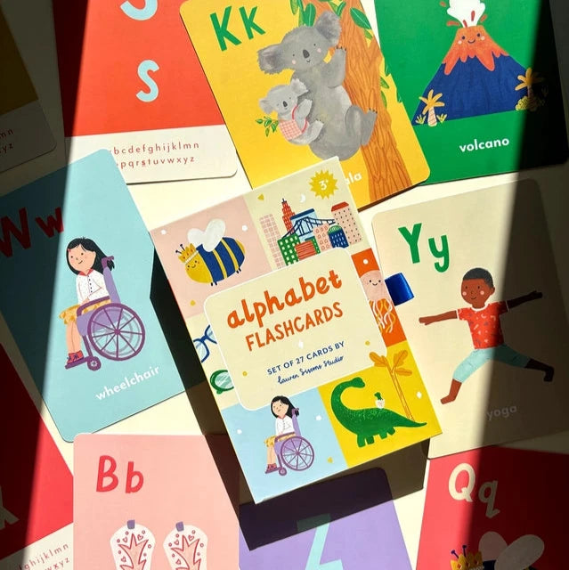 LAUREN SISSON STUDIO- A-Z Illustrated Alphabet Flashcards- Learning Tools