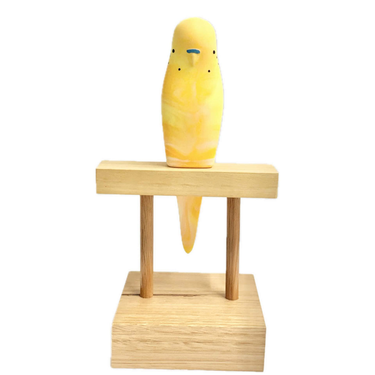 PETE CROMER - RESIN BUDGERIGAR #13 SUNSET YELLOW AND ORANGE