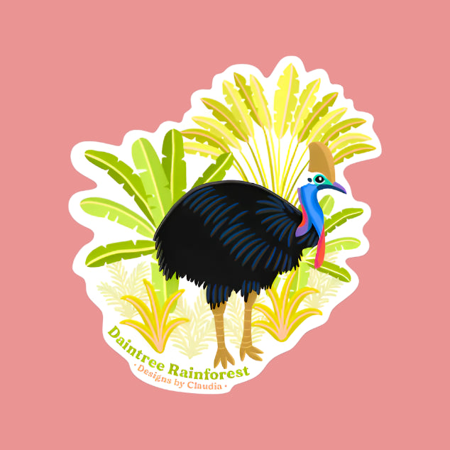 Designs by Claudia - Daintree Cassowary Sticker