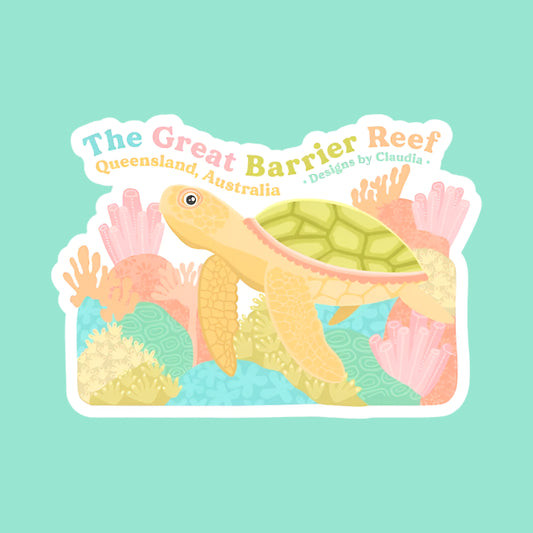 Designs by Claudia - Great Barrier Reef Turtle Sticker