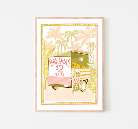 Designs by Claudia - Banana Cart Prints- 2 Sizes